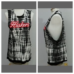 NEW Nebraska Huskers Muscle Tank Top RARE Black Alligator Print Venley Md Unisex